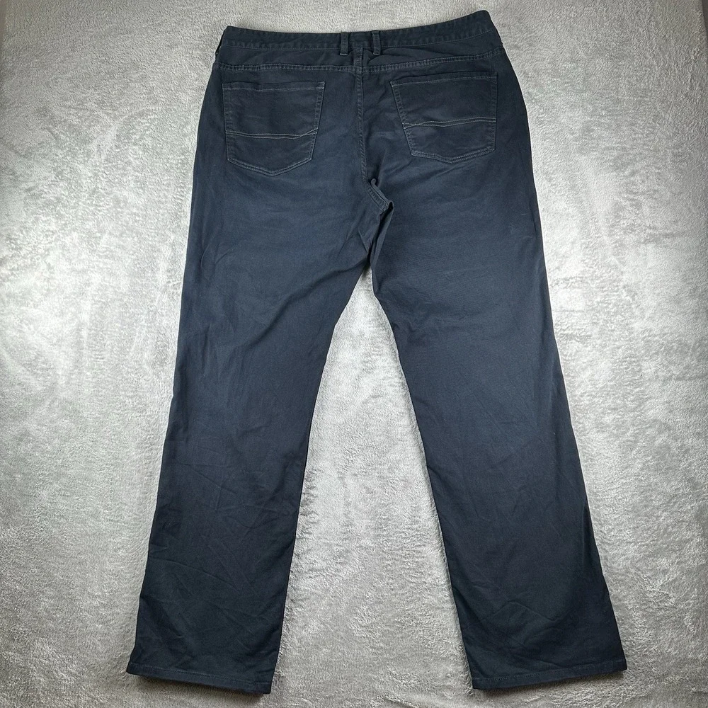 Tommy Bahama Men's Pants 36x32 Black Cotton Stretch Casual Chino Straight Leg‎